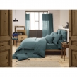 Taie de traversin gaze de coton Bio 85 x 185 cm Bleu canard, image n° 2