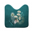 Tapis contour wc 45 x 45 cm microfibre imprim&eacute; Ginkoblue, image n° 1