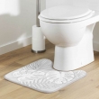 Tapis contour wc 45 x 45 cm microfibre imprimée Amber, image n° 4