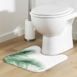 Tapis contour wc 45 x 45 cm microfibre imprimee havane des. place Sans, image n° 4