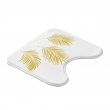 Tapis contour wc 45 x 45 cm microfibre imprimee orbella Blanc, image n° 2