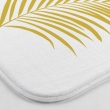 Tapis contour wc 45 x 45 cm microfibre imprimee orbella Blanc, image n° 3