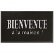 Tapis d'entree rectangle 45 x 75 cm pvc maison Noir/Gris, image n° 1
