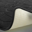Tapis de bain 50 x 120 cm microfibre unie relief ricochet Noir, image n° 3