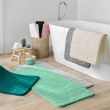 Tapis de bain 50 x 120 cm microfibre unie relief ricochet Taupe, image n° 5
