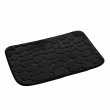 Tapis de bain 50 x 80 cm microfibre unie relief ricochet Noir, image n° 3