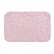 Tapis de bain 50 x 80 cm microfibre unie relief ricochet Rose Poudre, image n° 2