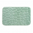 Tapis de bain 50 x 80 cm microfibre unie relief ricochet Tilleul, image n° 2