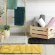 Tapis de bain 50 x 80 cm microfibre unie relief ricochet Tilleul, image n° 4