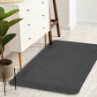 Tapis rectangle 45 x 75 cm tisse uni simeo Anthracite, image n° 4