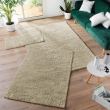 Tapis rectangle 60 x 110 cm shaggy uni Tango Taupe, image n° 4