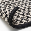 Tapis rectangle 60 x 90 cm coton/polyes fantaisie+fil met chasca Noir, image n° 3