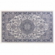 Tapis rectangle 68 x 110 cm viscose tissee cherine Bleu, image n° 1