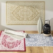 Tapis rectangle 68 x 110 cm viscose tissee cherine Rouge, image n° 5