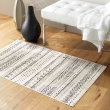 Tapis rectangle 68 x 110 cm viscose tissee tallulah Naturel, image n° 4