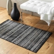 Tapis rectangle 68 x 110 cm viscose tissee tallulah Noir, image n° 4