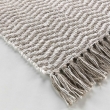 Tapis rectangle a franges 50 x 80 cm coton/polyester tisse alessia Sans, image n° 2