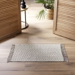 Tapis rectangle a franges 50 x 80 cm coton/polyester tisse alessia Sans, image n° 3