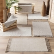 Tapis rectangle a franges 50 x 80 cm coton/polyester tisse pietro Sans, image n° 4
