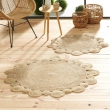 tapis rond déco (0) 90 cm jute ajouré Cordou, image n° 4