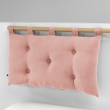 Tête de lit 5 boutons avec passants gaze de coton 50 x 80 cm gaïa rose pêche Rose, image n° 1