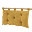 Tête de lit 5 boutons avec passants gaze de coton 50 x 80 cm Jaune safran, image n° 1