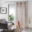 Voilage a anneaux 140 x 240 cm effet lin Milza Beige, image n° 1