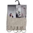 Voilage a anneaux 140 x 240 cm effet lin Milza Beige, image n° 3