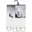 Voilage a anneaux 140 x 240 cm effet lin Milza Blanc, image n° 3