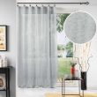 Voilage a anneaux 140 x 240 cm voile tissé Linka Gris, image n° 3