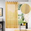Voilage a anneaux 140 x 240 cm voile tissé Linka Jaune, image n° 2