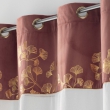 Voilage a œillets 140 x 240 cm + haut velours velours Mila Rose, image n° 2