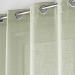 Voilage &agrave; &OElig;illets Grande Hauteur - 140 x 280 cm - Effet Lin Tiss&eacute; Cloris Sauge, image n° 2