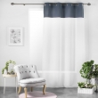 Voilage a oeillets 137 x 240 cm voile sabl&eacute; + haut coton Jolibel Gris, image n° 3