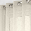 Voilage a oeillets 140 x 180 cm voile tisse carlin Beige, image n° 4