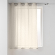 Voilage a oeillets 140 x 180 cm voile tisse carlin Beige, image n° 1