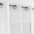 Voilage a oeillets 140 x 240 cm aspect brillant Sunline Blanc/argent, image n° 2