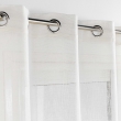 Voilage a oeillets 140 x 240 cm aspect brillant Sunline Blanc/or, image n° 2