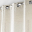 Voilage a oeillets 140 x 240 cm effet lainage Loulaine Beige, image n° 2
