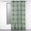 Voilage a oeillets 140 x 240 cm effet lin tisse fils chenille terraza Vert, image n° 1