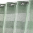 Voilage a oeillets 140 x 240 cm effet lin tisse fils chenille terraza Vert, image n° 2