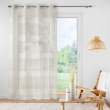 Voilage a oeillets 140 x 240 cm effet lin tissé Janice Beige, image n° 4
