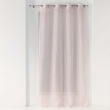 Voilage a oeillets 140 x 240 cm effet lin tissé Zazy Rose, image n° 1