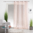 Voilage a oeillets 140 x 240 cm en voile imprimé métallisé Artyline Rose/argent, image n° 1