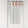 Voilage a oeillets 140 x 240 cm + haut velours Mila rose Dragee, image n° 1