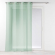 Voilage à oeillets 140 x 240 cm liseré blanc Louise Vert sauge, image n° 1