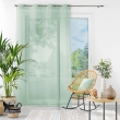 Voilage à oeillets 140 x 240 cm liseré blanc Louise Vert sauge, image n° 4