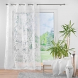 Voilage a oeillets 140 x 240 cm voile dévoré métallisé Magnolia, image n° 4