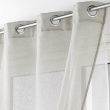 Voilage a oeillets 140 x 240 cm voile double sable duetto Gris/blanc, image n° 2
