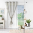 Voilage a oeillets 140 x 240 cm voile double sable duetto Gris/blanc, image n° 3